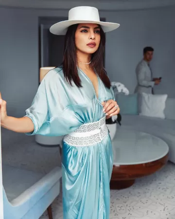Priyanka Chopra in blue dress
