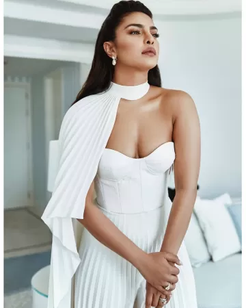 Priyanka Chopra in white dress 2
