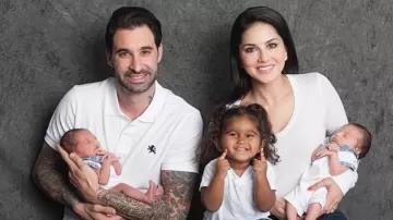 Sunny leone with her family