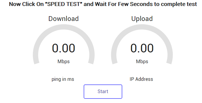 Internet Speed test Website