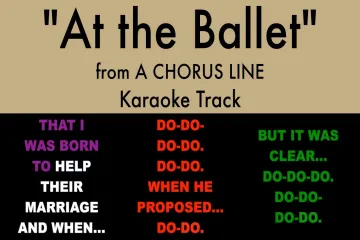 At the Ballet Lyrics - A Chorus Line  Lyrics