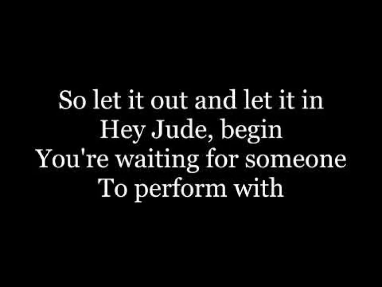 Hey Jude Song Lyrics