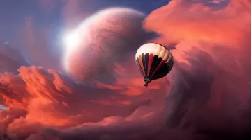 Flight balloon sky