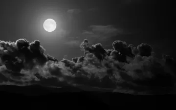 moon clouds sky black and white