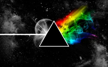 pink floyd triangle space planet colors