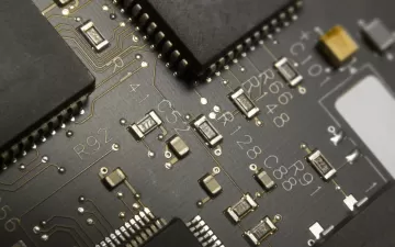 circuit paths chips black pin